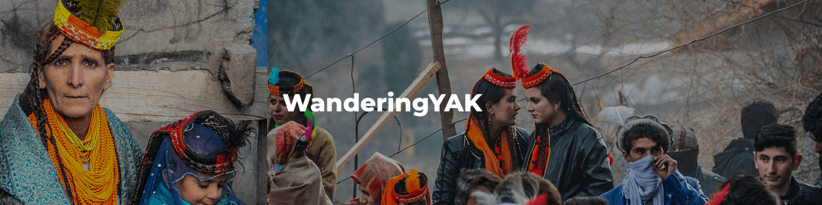 Kalash women in traditional dress at a valley festival